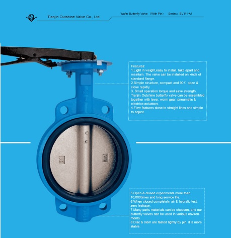 1.5``Wafer Butterfly Valve (Pin)